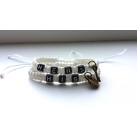 Couple bracelets | His lock, hers key | wit | relatie kado | armbandenset