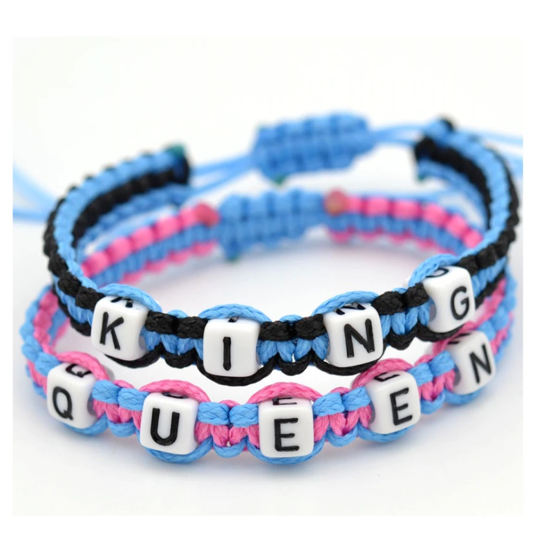 Couple bracelets| King, Queen| vriendschaps armbanden