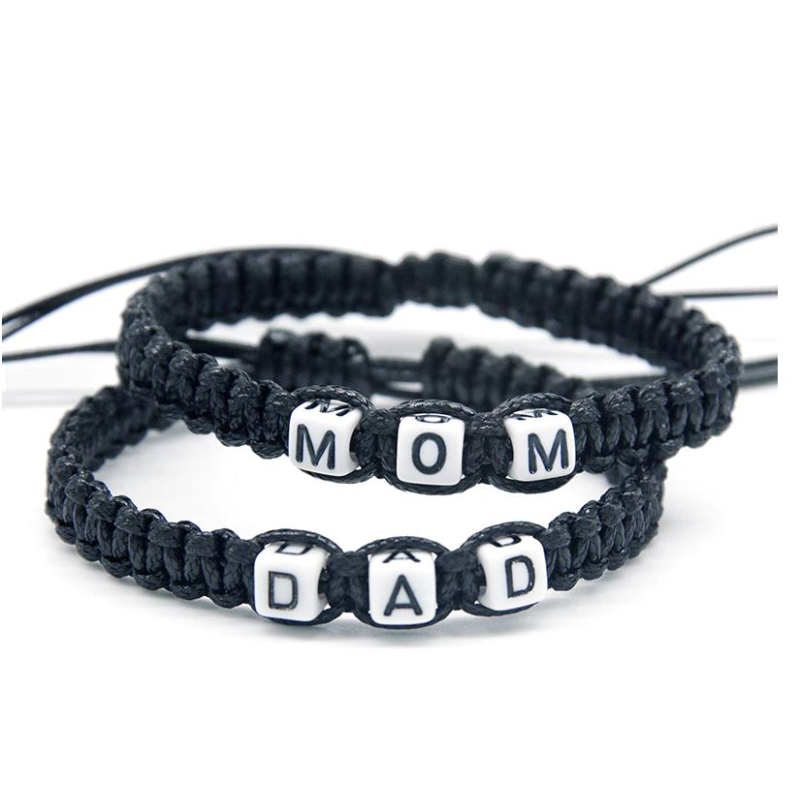 Armbanden set mom, dad | papa, mama | vaderdag, moederdag kado.