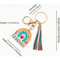Sleutelhanger juf of meester | houten hanger | teacher | kado juffendag | afscheidskado