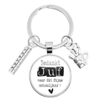 Sleutelhanger juf | Bedankt juf voor dit fijne schooljaar |  kado juf