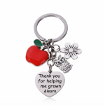 Sleutelhanger voor juf of meester | Thank you for helping me grow & learn |  bedankje