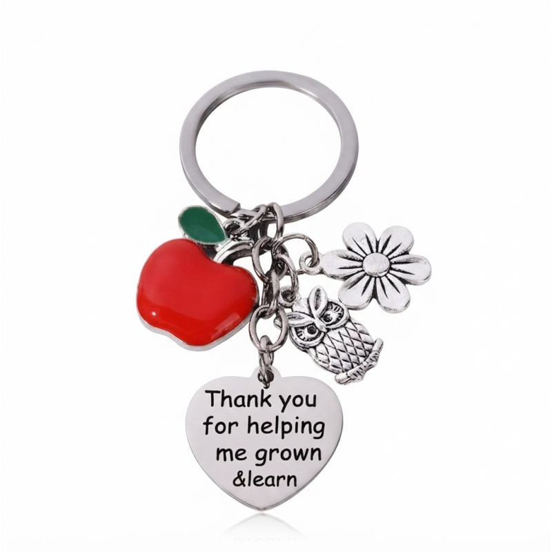 Sleutelhanger voor juf of meester | Thank you for helping me grow & learn |  bedankje