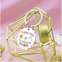 Sleutelhanger | Thank you for helping me grow | bedankje juf, meester