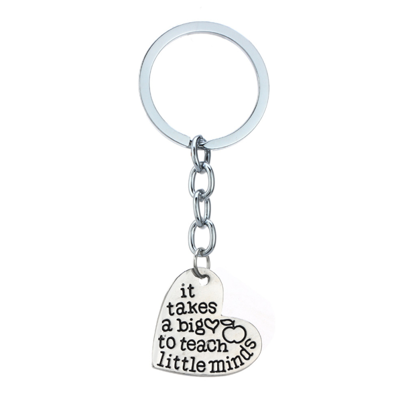Sleutelhanger juf of meester | bedankje juf, meester  | It takes a big heart to teach little minds