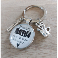 Sleutelhanger juf | Bedankt juf voor dit fijne schooljaar |  kado juf