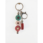 Sleutelhanger | 3 bloemen & kwastje