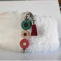Sleutelhanger | 3 bloemen & kwastje
