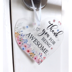 Hart acryl met tekst | Thank you for being awesome | juffendag, einde schooljaar | afscheid