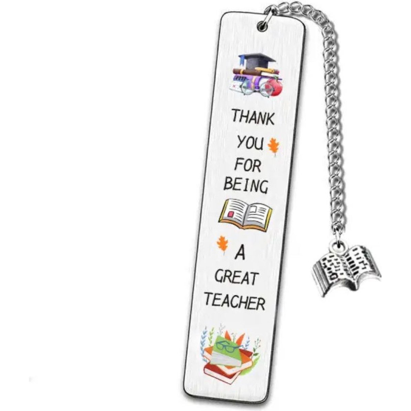 Boekenlegger juffendag | kado juf, meester | afscheidskado| Thank you for being a great teacher.