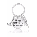 Sleutelhanger vader | If dad can't fix it, no one can. - Vaderdag cadeau - Cadeau voor papa