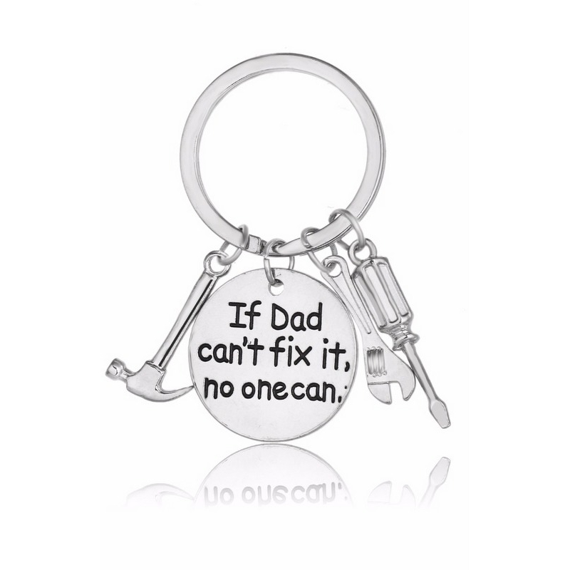 Sleutelhanger vader | If dad can't fix it, no one can. - Vaderdag cadeau - Cadeau voor papa