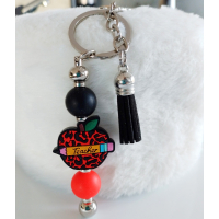 Sleutelhanger met kralen | Teacher | rood | juffendag | kado juf