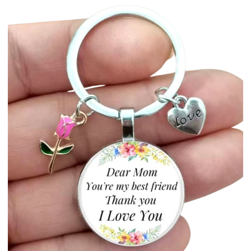 Sleutelhanger voor moeder | moederdag | verjaardag | Dear mom You're my best friend, thank you, I LOVE YOU
