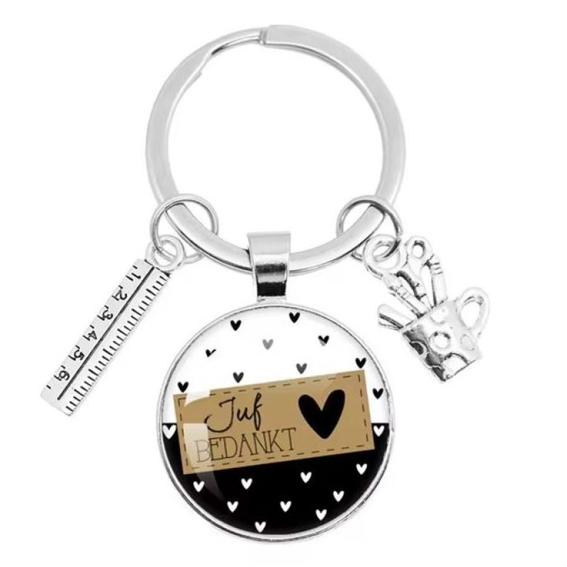 Sleutelhanger voor juf | juf bedankt | kado juf