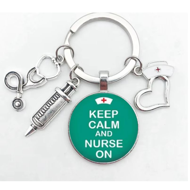Sleutelhanger | Verpleegster | kado zorgmedewerker | Keep calm and nurse on