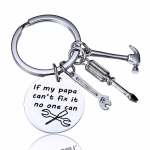 Sleutelhanger | If my papa can't fix it no one can | vaderdag kado | kado voor vader