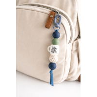 Sleutelhanger met kralen | blauw, groen | Teach,love, inspire | bedankje juf