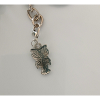 Sleutelhanger met kralen | bruin | bloem | uil