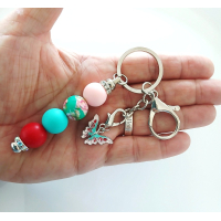 Sleutelhanger met kralen | vlinder