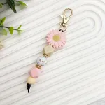 Sleutelhanger | roze | bloem